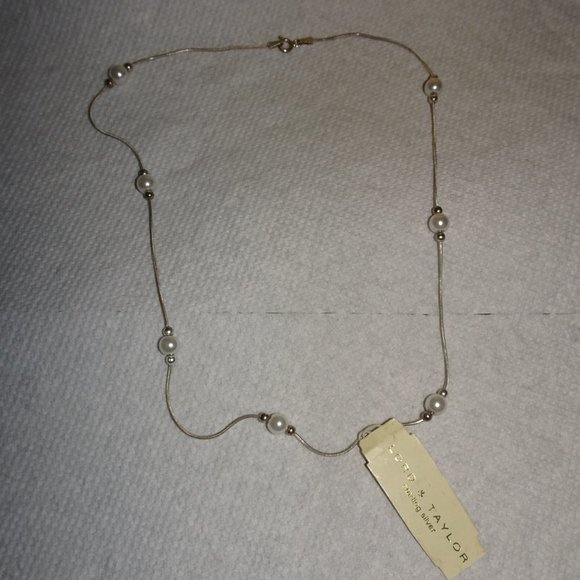 Lord & Taylor Jewelry - Lord & Taylor 925 Sterling Faux Pearl Necklace